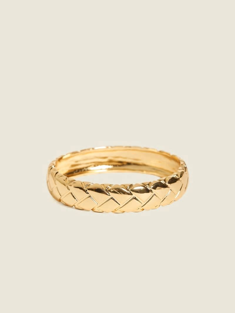 Guess Gold-Tone Woven Texture Bangle - Silver/Gold Guess Gold-Tone Woven Texture Bangle - Silver/Gold