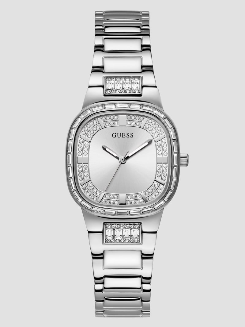 Guess Silver-Tone and Crystal Analog Watch - Silver Guess Silver-Tone and Crystal Analog Watch - Silver