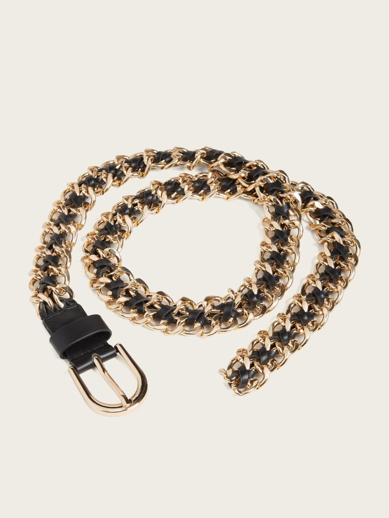 Guess Mixed Chain Tab Belt - Brown Guess Mixed Chain Tab Belt - Brown