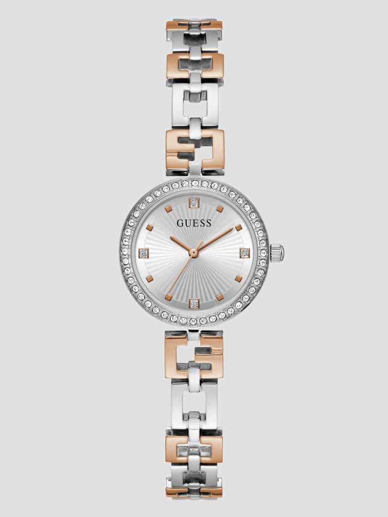 Guess Two-Tone Analog Watch - Silver Guess Two-Tone Analog Watch - Silver