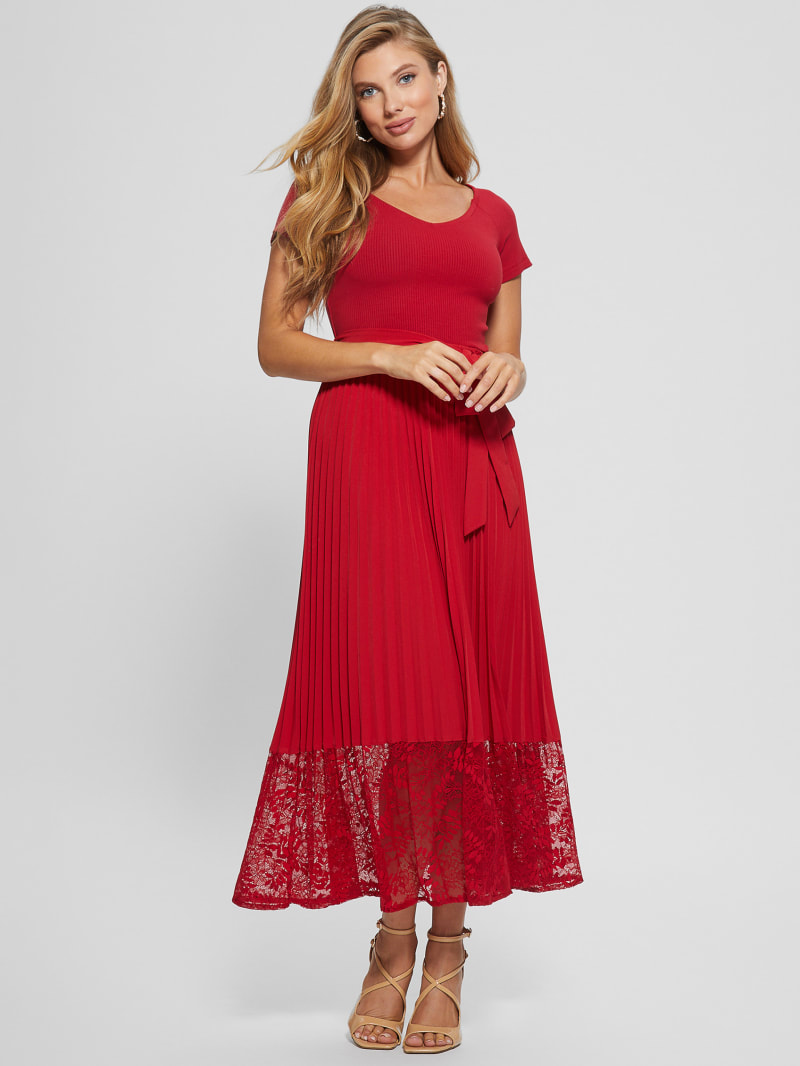 Guess Eco Tiana Off-the-Shoulder Dress - Chili Red Guess Eco Tiana Off-the-Shoulder Dress - Chili Red