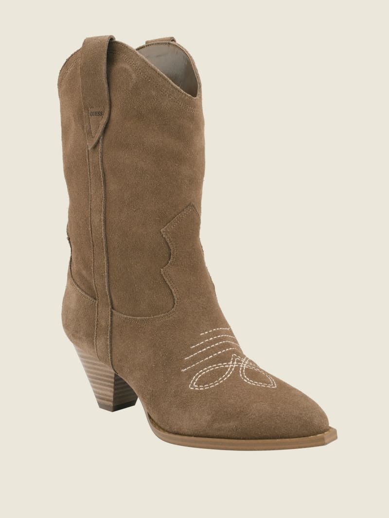 Guess Odilia Cowboy Boots - Medium Brown Guess Odilia Cowboy Boots - Medium Brown