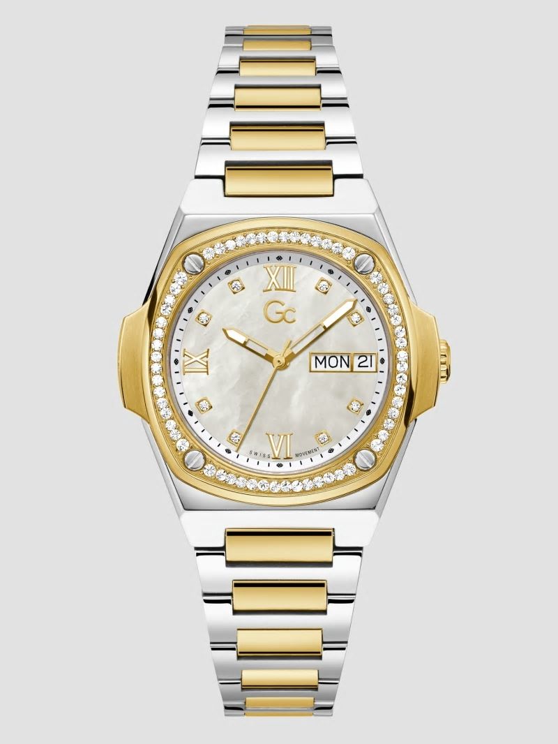 Guess Gc Gold and Silver-Tone Analog Watch - Gold Guess Gc Gold and Silver-Tone Analog Watch - Gold