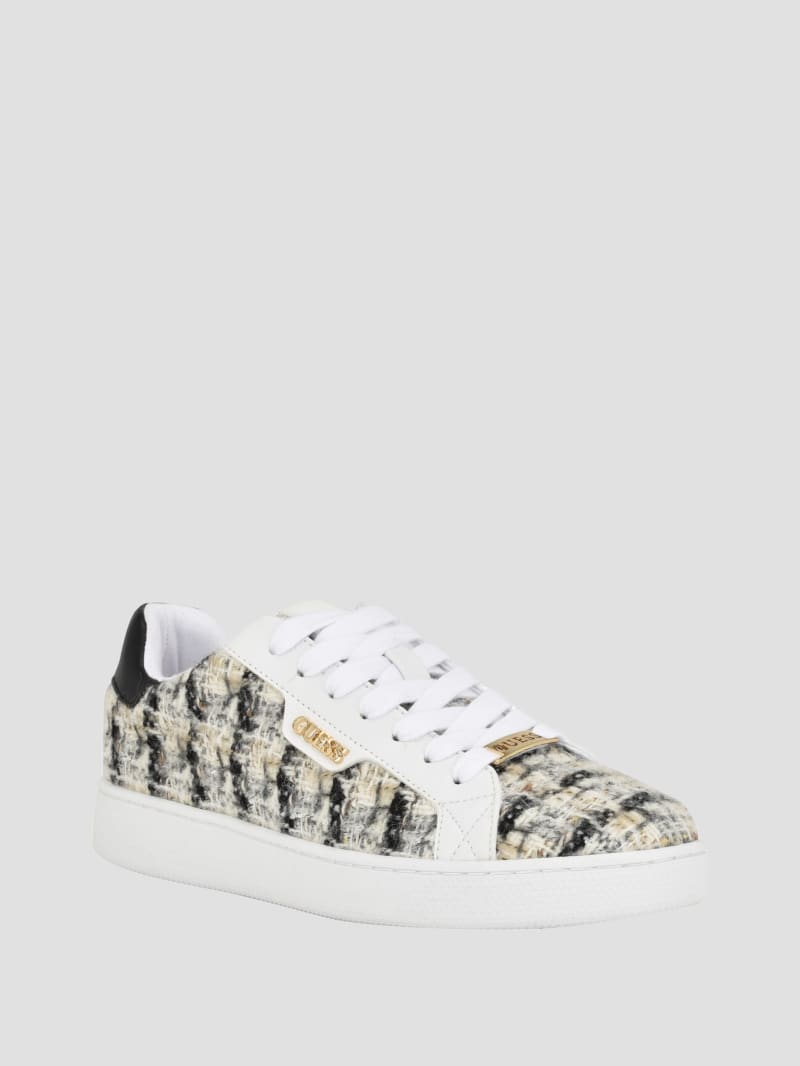 Guess Renzy Tweed Low-Top Sneakers - Black Guess Renzy Tweed Low-Top Sneakers - Black