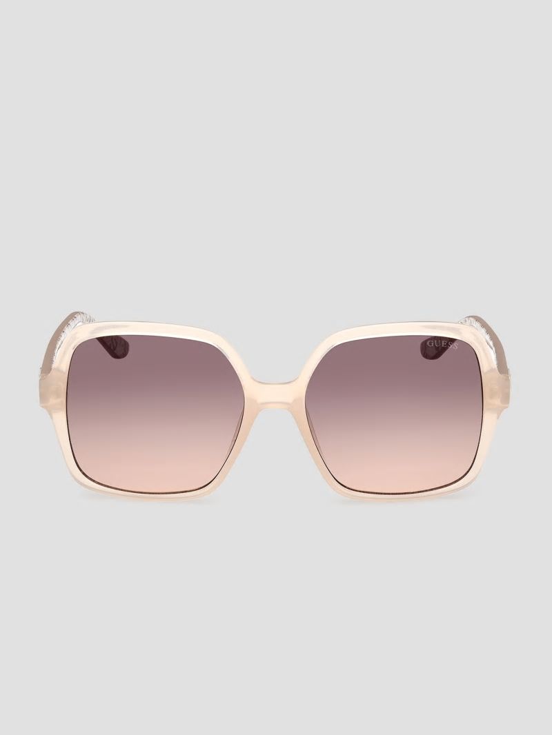 Guess Square G Plastic Sunglasses - Blush Guess Square G Plastic Sunglasses - Blush