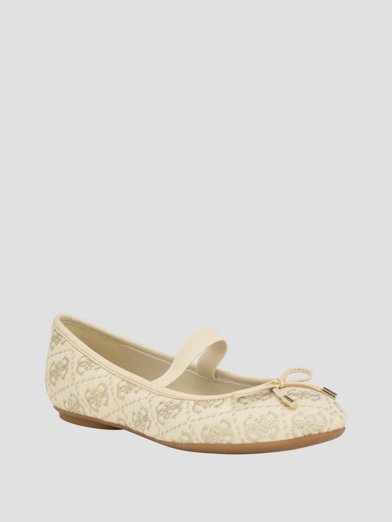 Guess Kairoe Single-Strap Ballet Flats - Gold