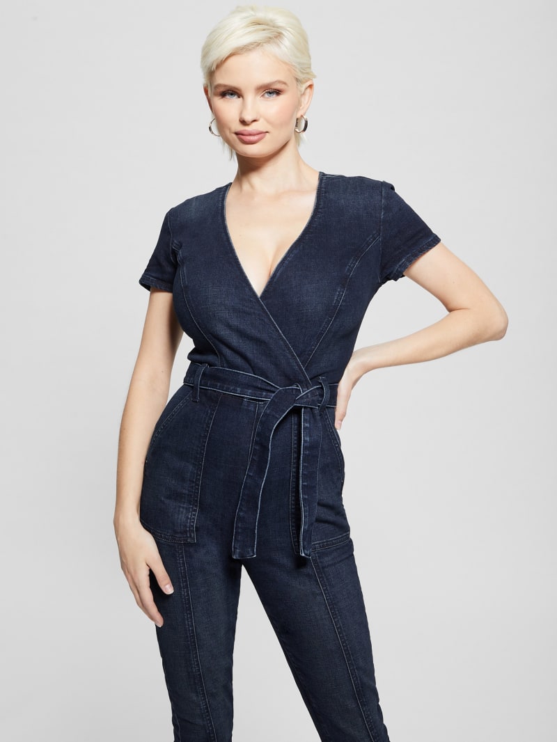 Guess Leslie Denim Jumpsuit - Blue Lagoon Indigo Wash Guess Leslie Denim Jumpsuit - Blue Lagoon Indigo Wash
