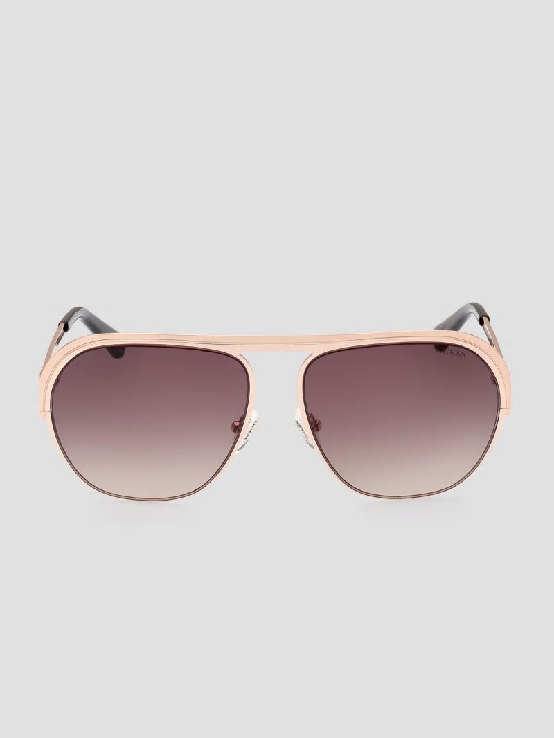 Guess Metal Aviator Sunglasses - Tortoise Guess Metal Aviator Sunglasses - Tortoise
