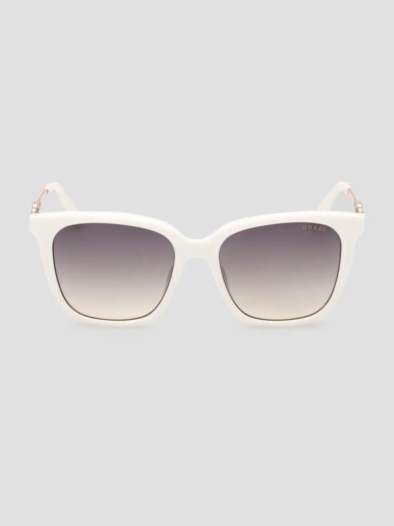 Guess Plastic Square G Sunglasses - White Guess Plastic Square G Sunglasses - White