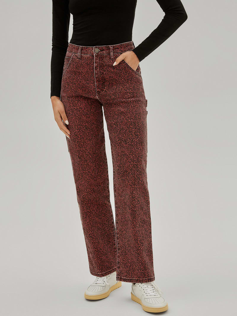 Guess GUESS Originals Composition Print Carpenter Jeans - Heirloom Red Guess GUESS Originals Composition Print Carpenter Jeans - Heirloom Red