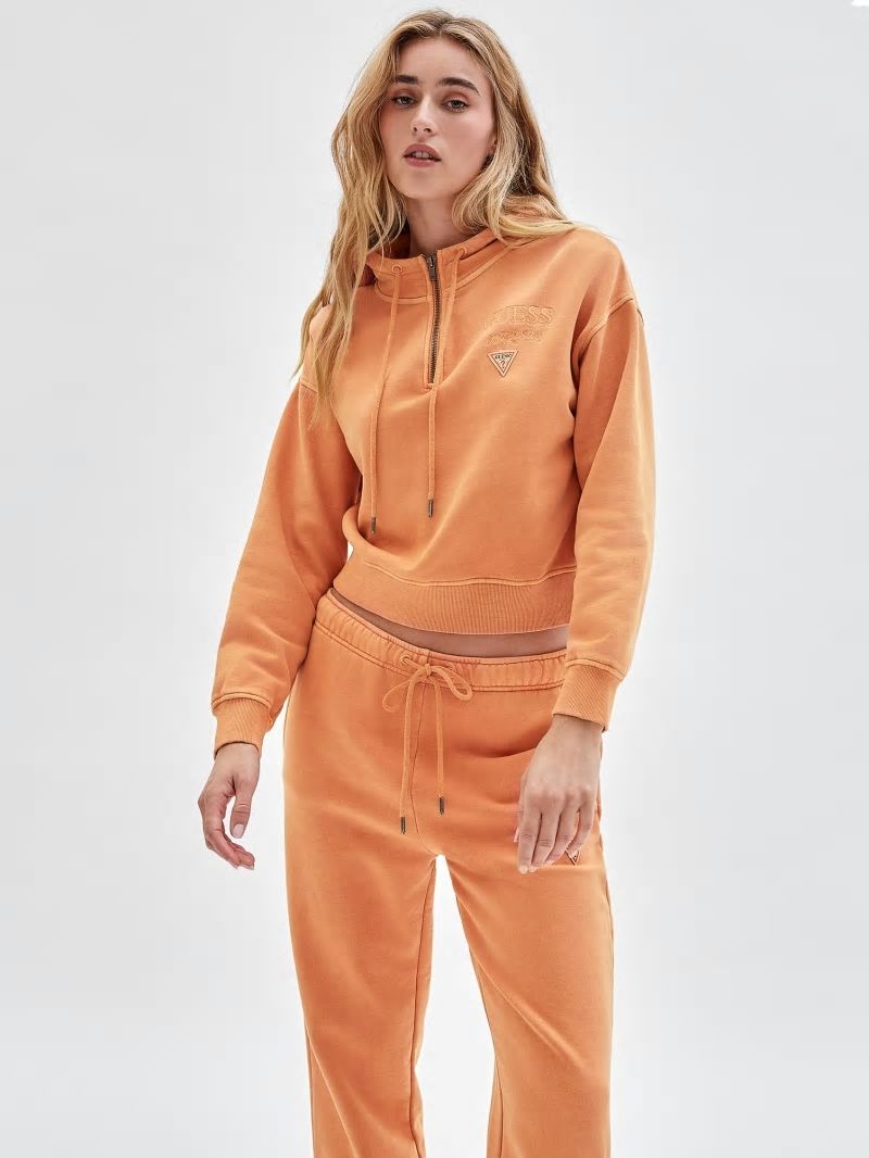 Guess GUESS Originals Logo Hoodie - Real Orange Multi Guess GUESS Originals Logo Hoodie - Real Orange Multi