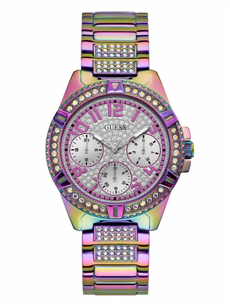 Guess Iridescent Crystal Multifunction Watch - Multi Guess Iridescent Crystal Multifunction Watch - Multi