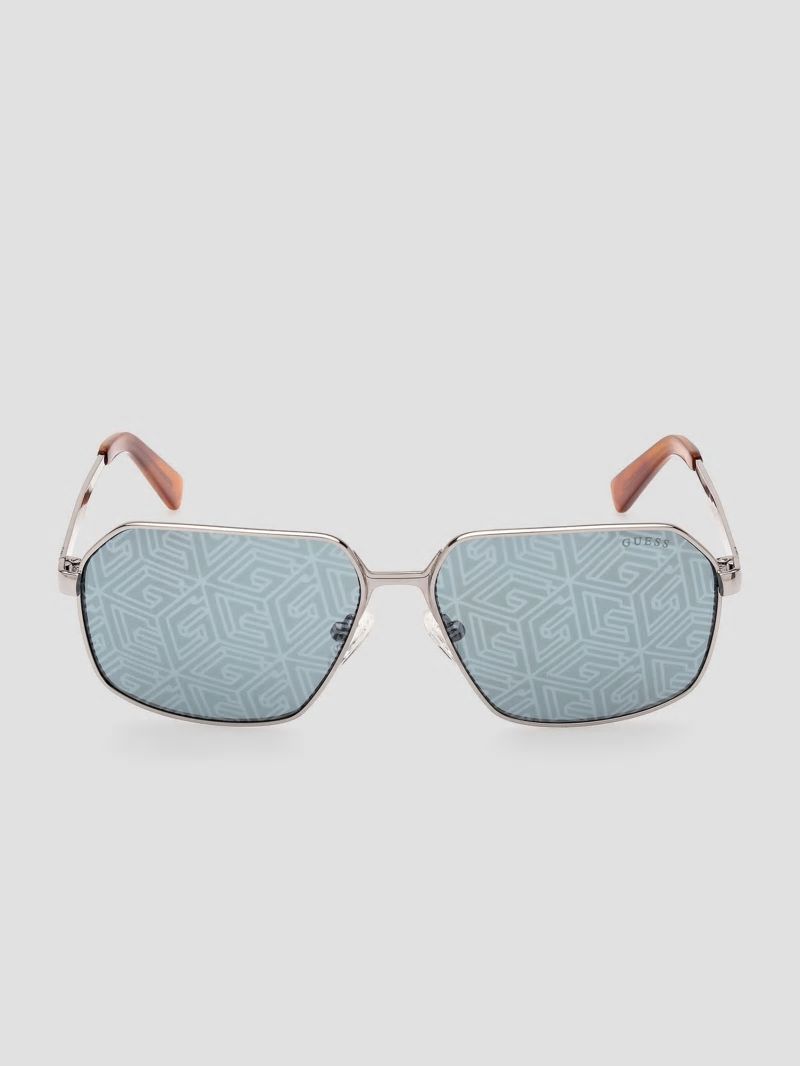 Guess Otto Navigator Metal Sunglasses - Olive Guess Otto Navigator Metal Sunglasses - Olive