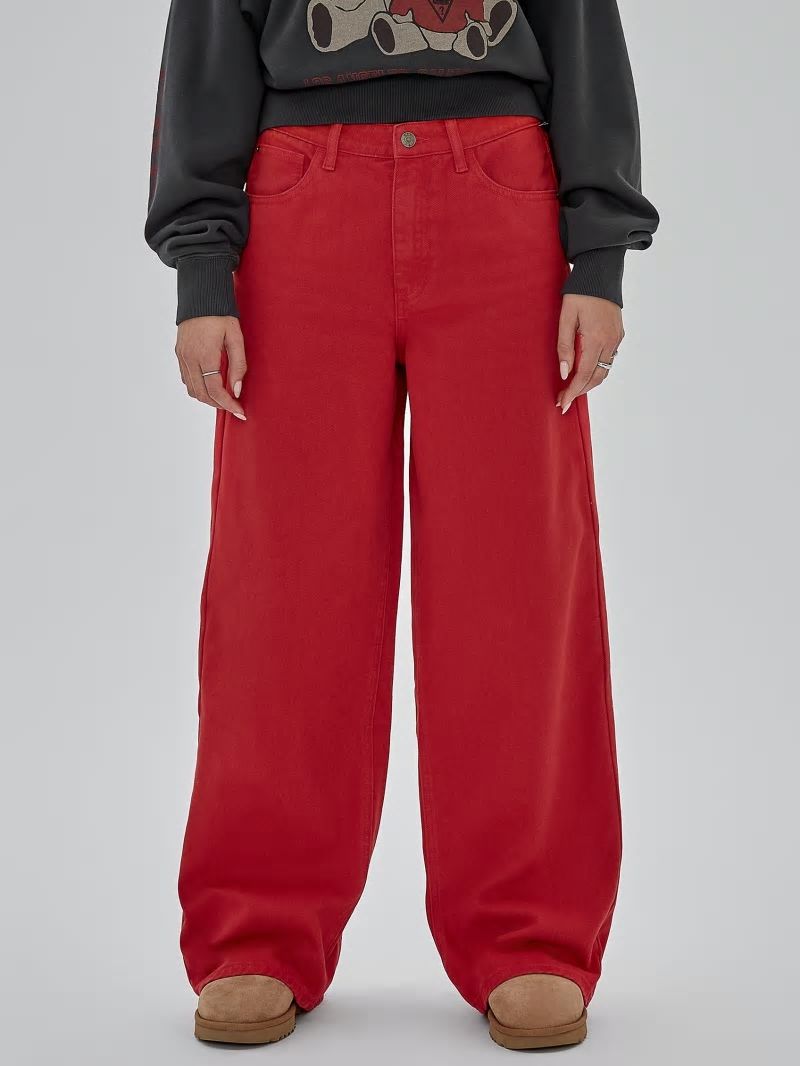 Guess GUESS Originals Kit Wide Leg Carpenter Jeans - Go Chili Red Wash Guess GUESS Originals Kit Wide Leg Carpenter Jeans - Go Chili Red Wash