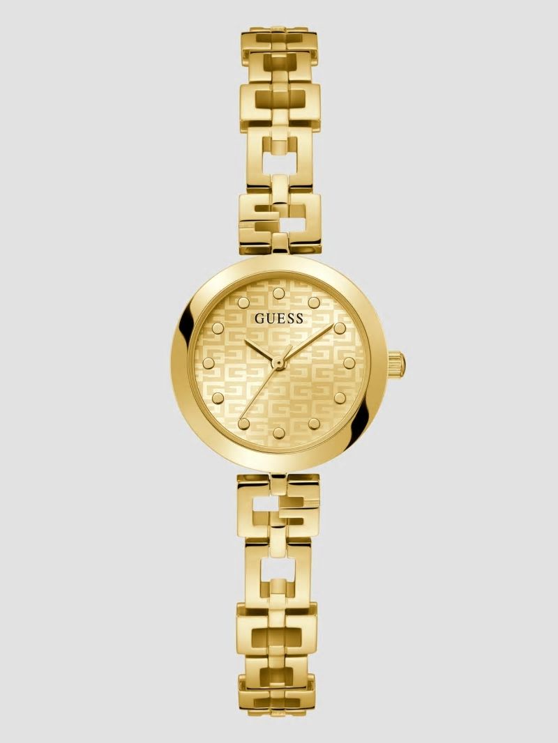 Guess Gold-Tone G Logo Analog Watch - Gold Guess Gold-Tone G Logo Analog Watch - Gold