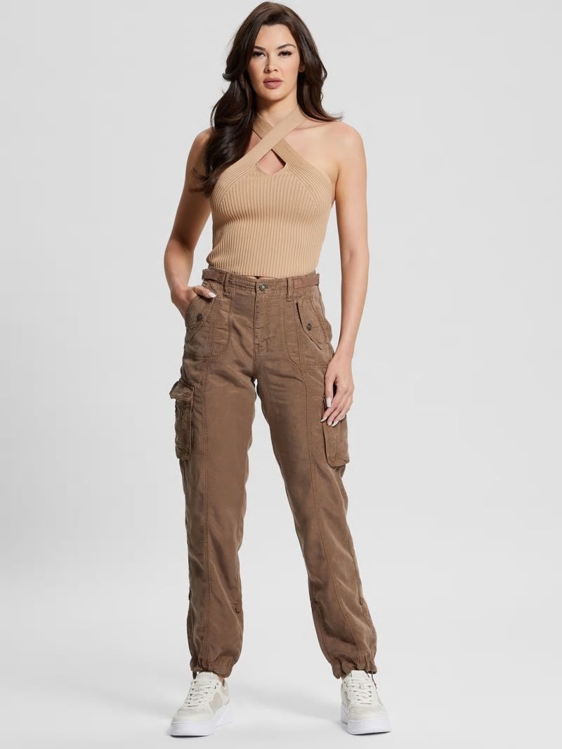 Guess Eco Nessi Cargo Pants - Silk Taupe Multi Guess Eco Nessi Cargo Pants - Silk Taupe Multi