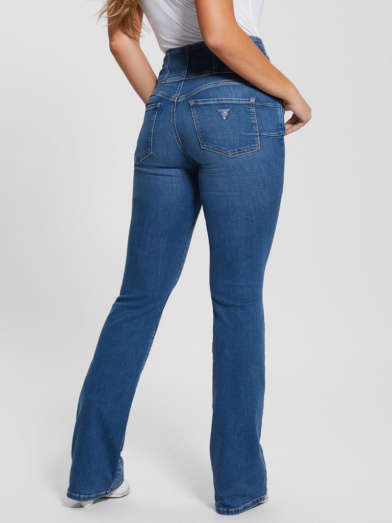 Guess Eco Corset Shape Up Flared Jeans - The Air Wash Guess Eco Corset Shape Up Flared Jeans - The Air Wash