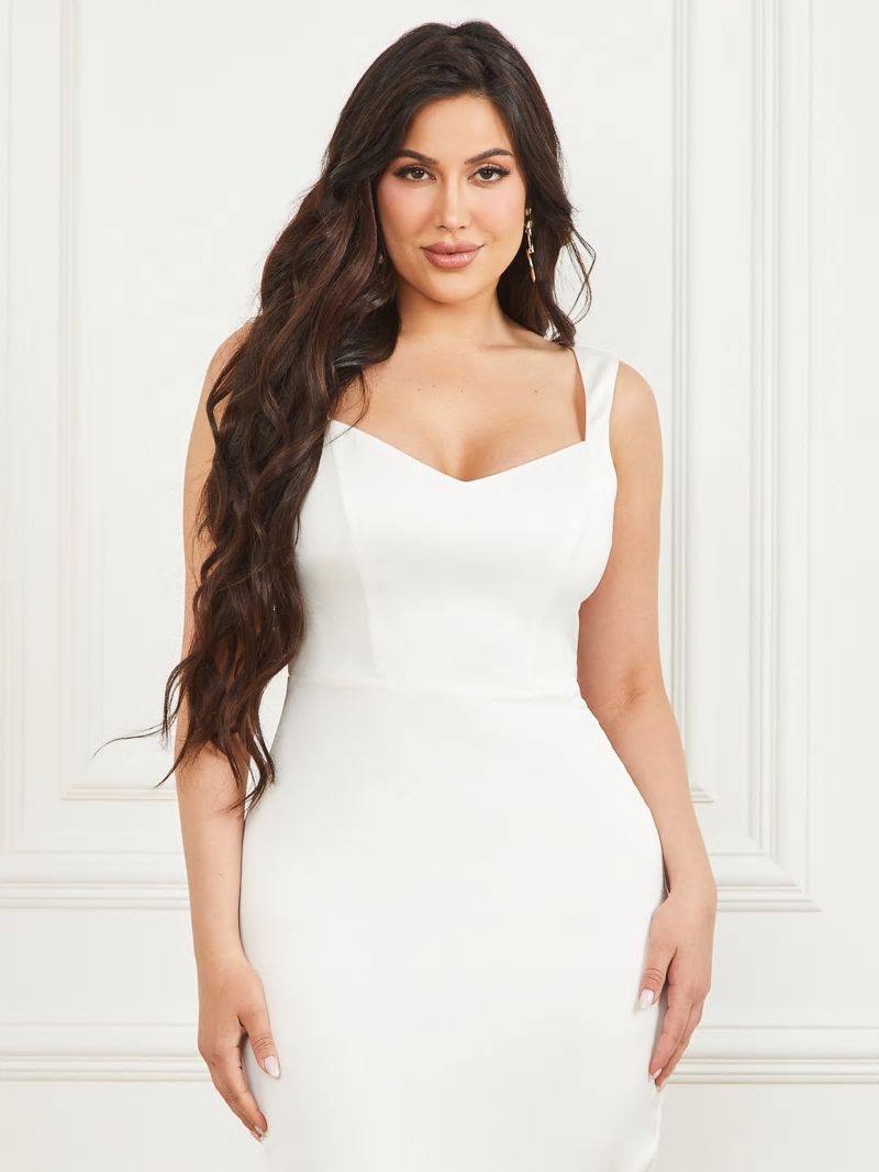 Guess Lourdes Satin Dress - Pale Pearl Guess Lourdes Satin Dress - Pale Pearl