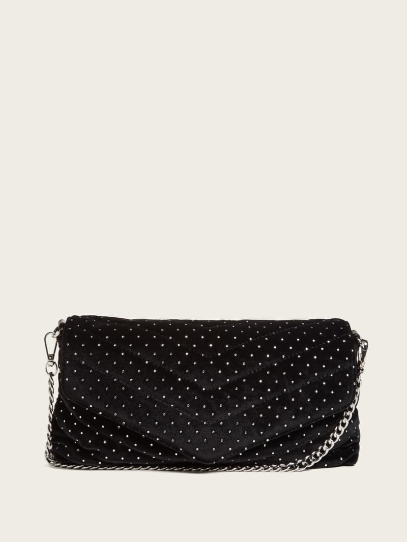 Guess Zion Shine Quilted Clutch - Black Guess Zion Shine Quilted Clutch - Black