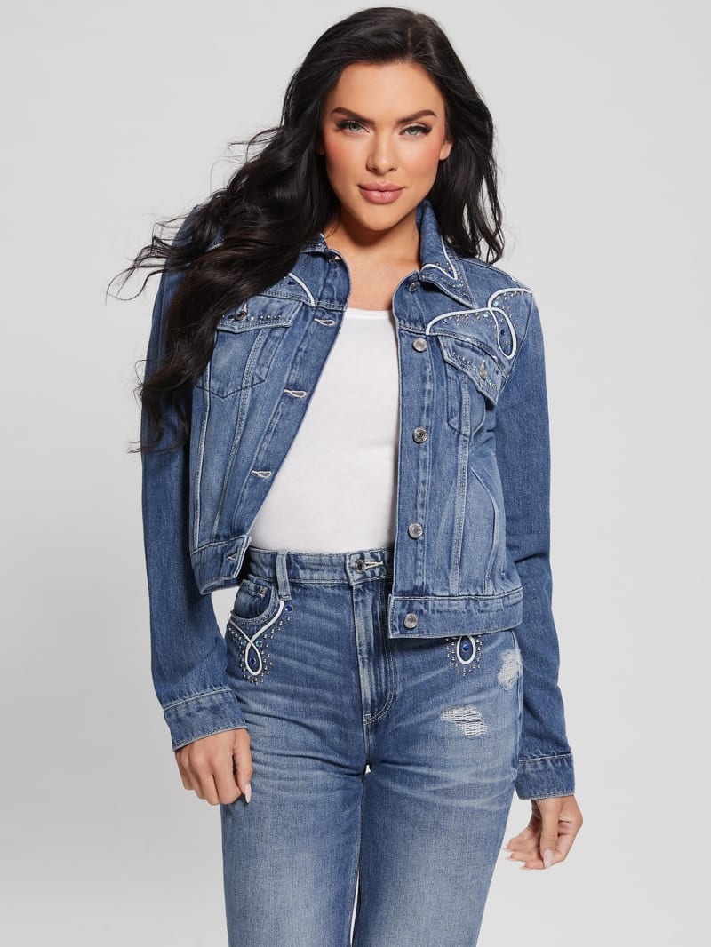 Guess Eco Delya Denim Trucker Jacket - Wild Heart Guess Eco Delya Denim Trucker Jacket - Wild Heart