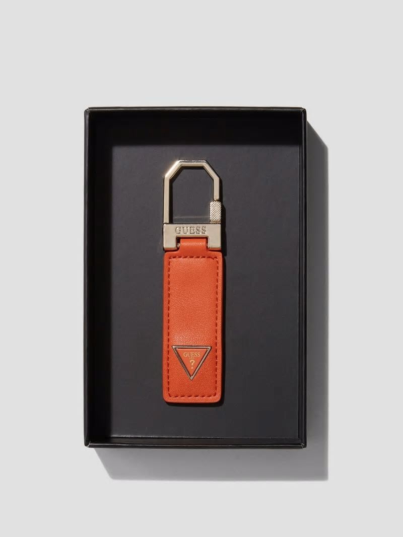 Guess Faux-Leather Key Ring - Orange Guess Faux-Leather Key Ring - Orange