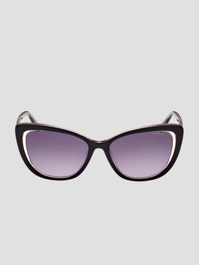 Guess Breast Cancer Awareness Cat Eye Sunglasses - Silver Guess Breast Cancer Awareness Cat Eye Sunglasses - Silver