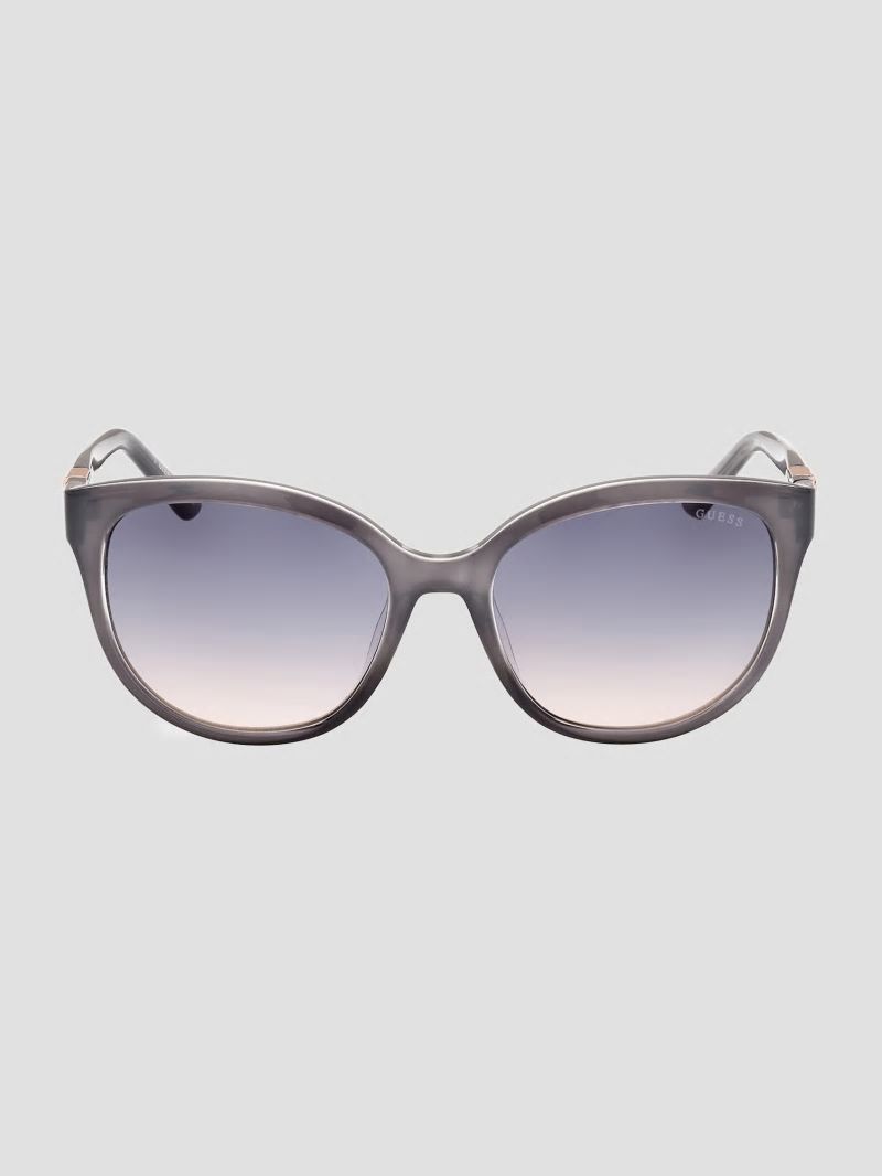 Guess Milky Plastic Cat-Eye Sunglasses - Blue Guess Milky Plastic Cat-Eye Sunglasses - Blue