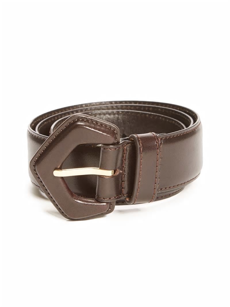 Guess Leather Waist Belt - Brown Leather Guess Leather Waist Belt - Brown Leather