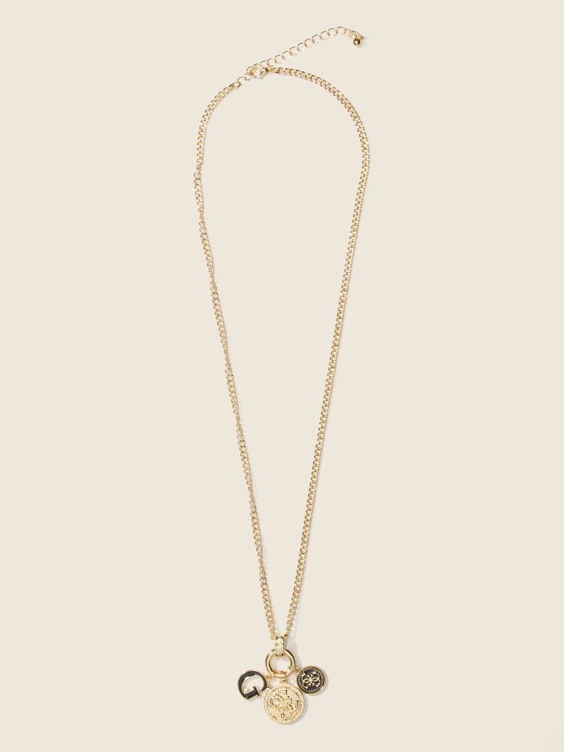 Guess Gold-Tone Logo Charm Necklace - Gold Guess Gold-Tone Logo Charm Necklace - Gold