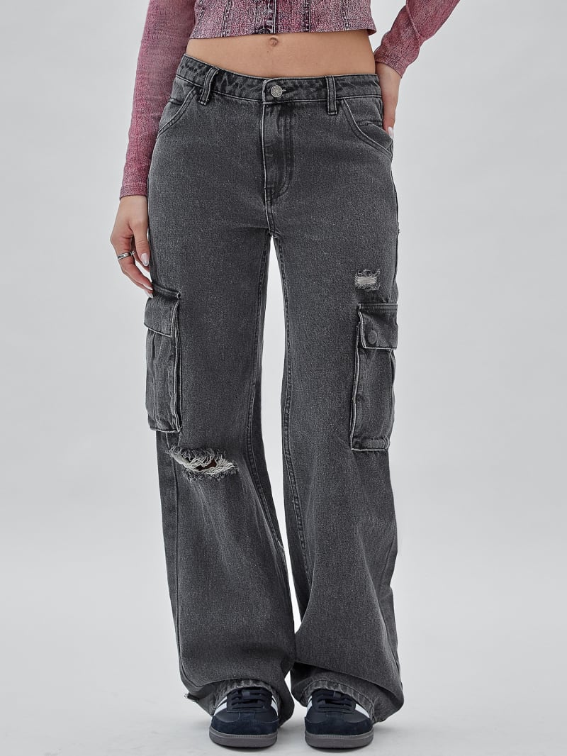 Guess GUESS Originals Kit Cargo Distressed Jeans - Go Washed Grey Guess GUESS Originals Kit Cargo Distressed Jeans - Go Washed Grey
