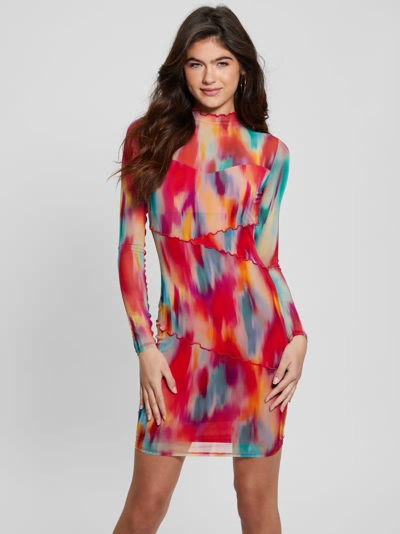 Guess Eco Jemma Mesh Dress - Life Is Fast Guess Eco Jemma Mesh Dress - Life Is Fast