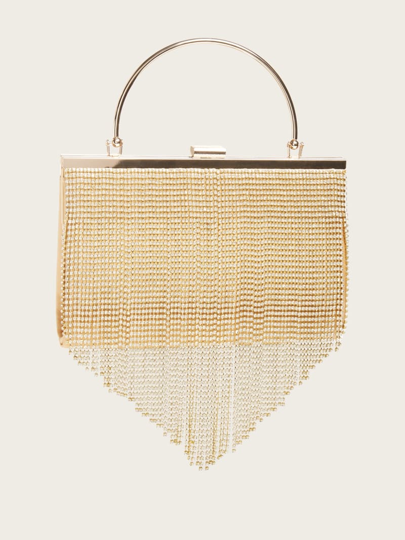 Guess Rhinestone Fringe Clutch - Silver/Gold Guess Rhinestone Fringe Clutch - Silver/Gold