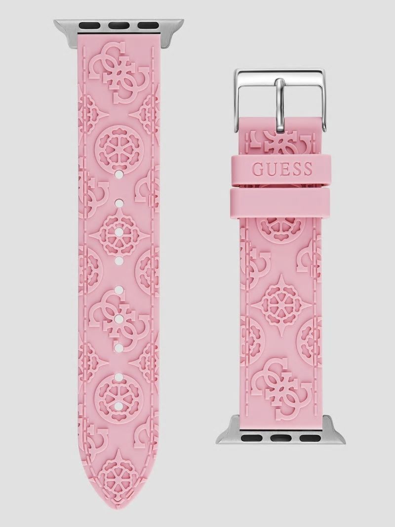 Guess Pink Quattro G and Peony Silicone 38-41 mm Band for Apple Watch® - Pink Guess Pink Quattro G and Peony Silicone 38-41 mm Band for Apple Watch® - Pink