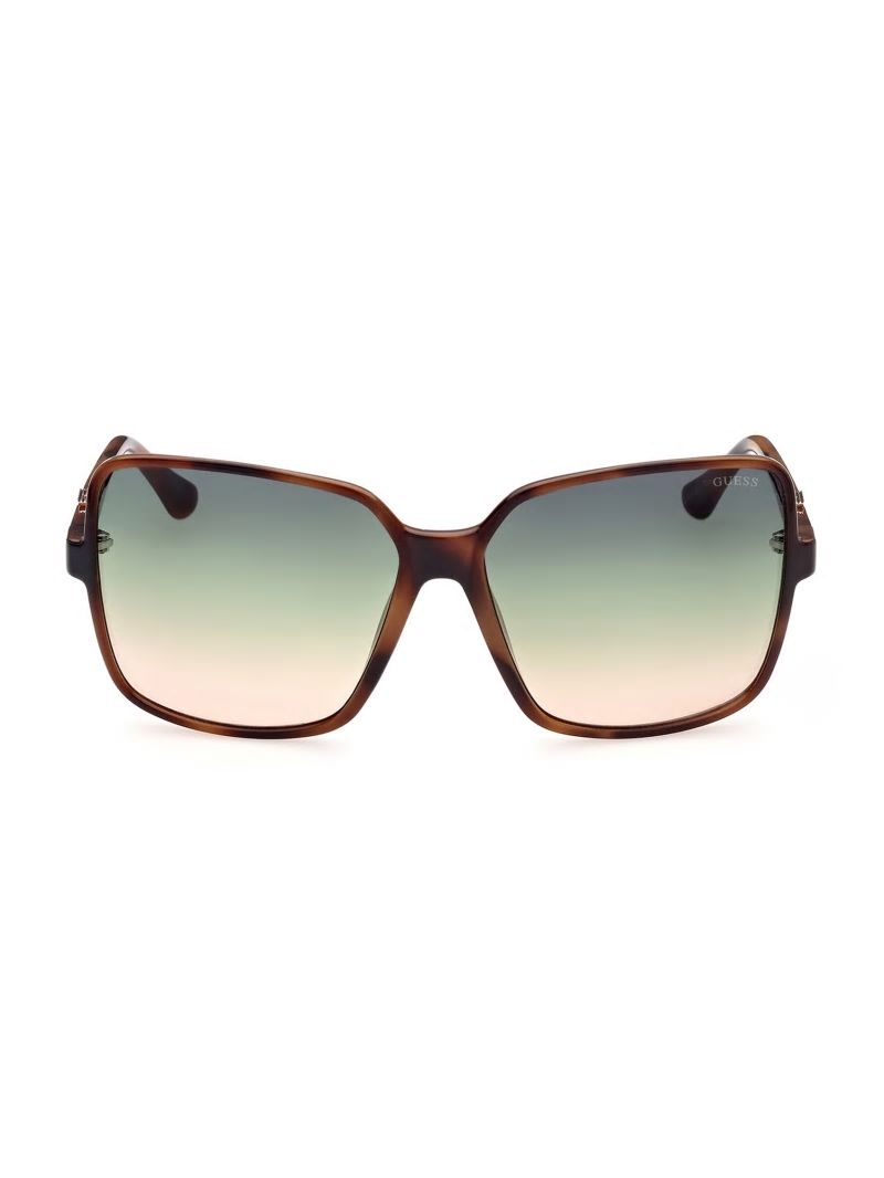 Guess Oversized Square Logo Sunglasses - 53p Tort Guess Oversized Square Logo Sunglasses - 53p Tort