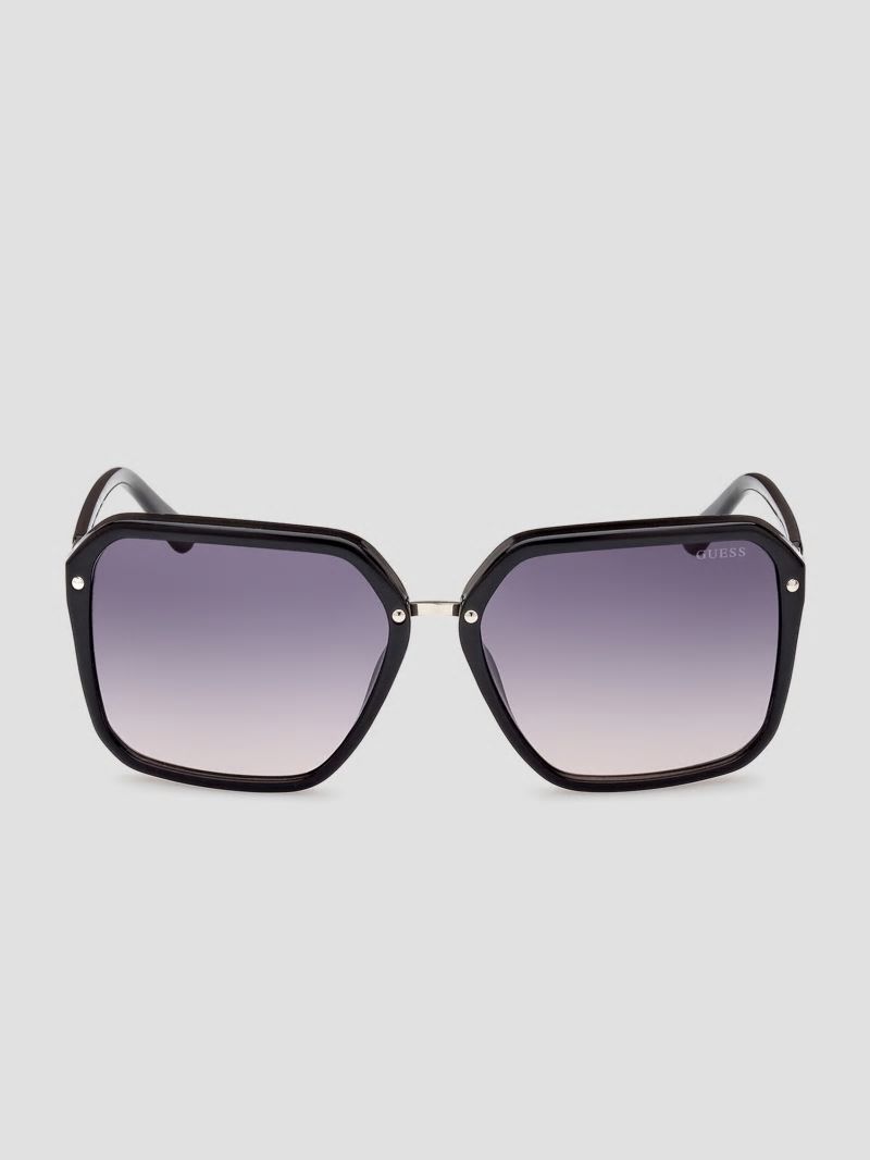 Guess Elena Oversized Square Sunglasses - Silver Guess Elena Oversized Square Sunglasses - Silver