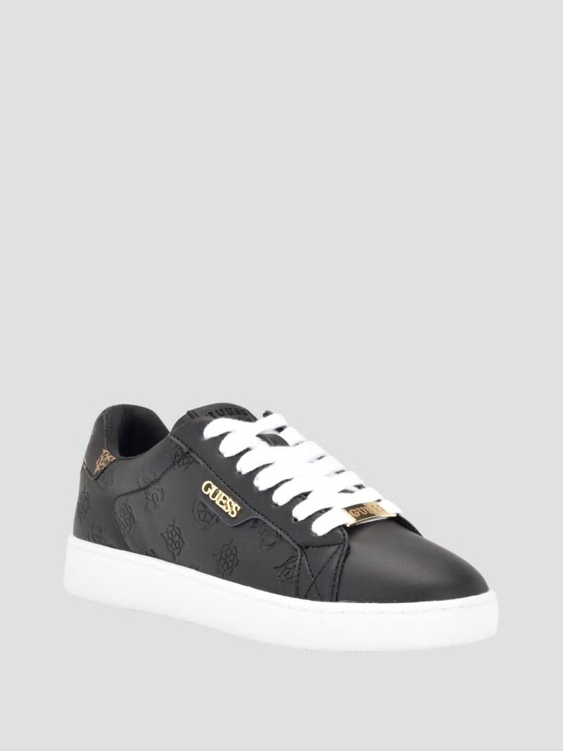 Guess Renzy Debossed Logo Low-Top Sneakers - Black 001 Guess Renzy Debossed Logo Low-Top Sneakers - Black 001