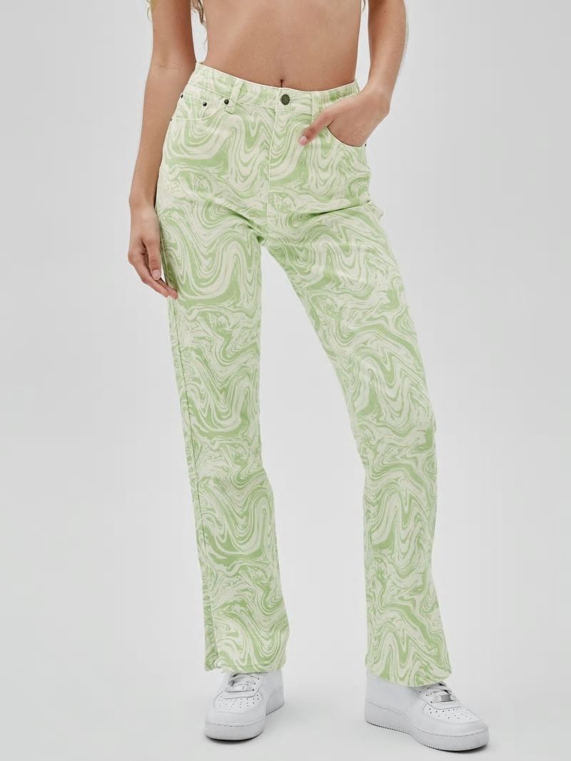 Guess GUESS Originals x J Balvin AOP Split Hem Jeans - Green Spring Multi Guess GUESS Originals x J Balvin AOP Split Hem Jeans - Green Spring Multi