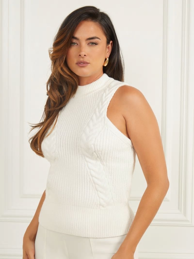 Guess Ozuna Sweater Vest - Pale Pearl Guess Ozuna Sweater Vest - Pale Pearl