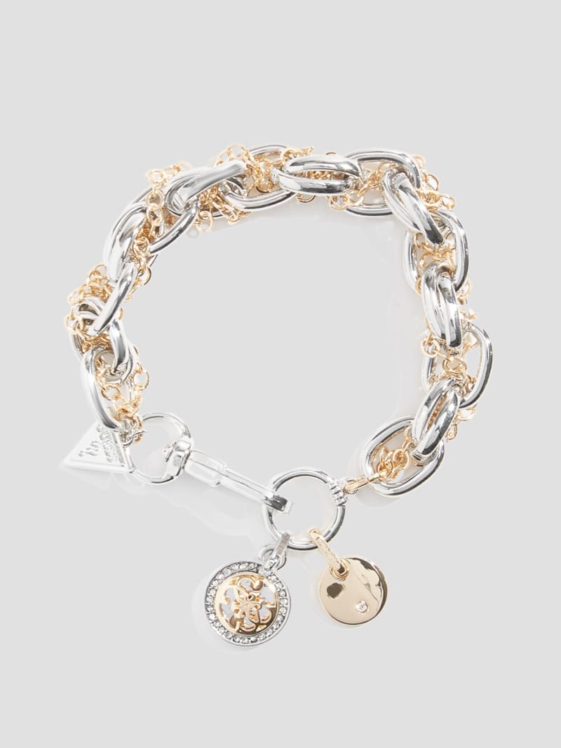 Guess Quattro G Charm Toggle Bracelet - Silver Guess Quattro G Charm Toggle Bracelet - Silver