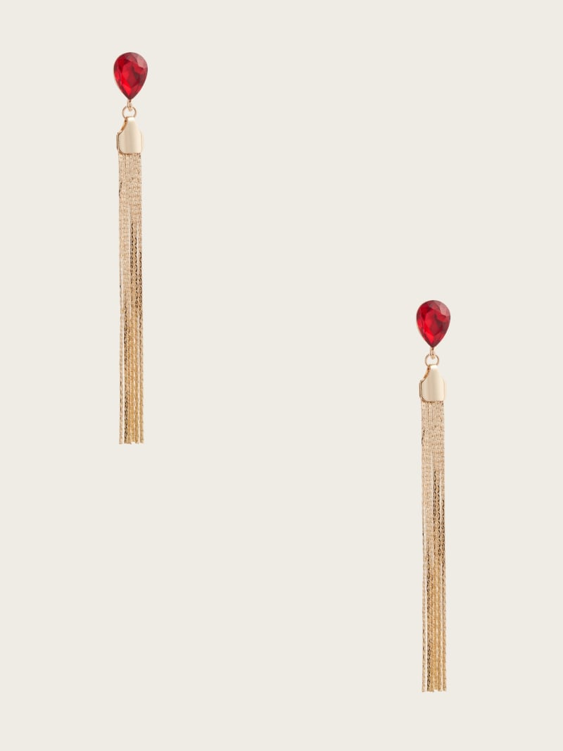 Guess Ruby Stud Drop Earrings - Lacquer Red A503 Guess Ruby Stud Drop Earrings - Lacquer Red A503