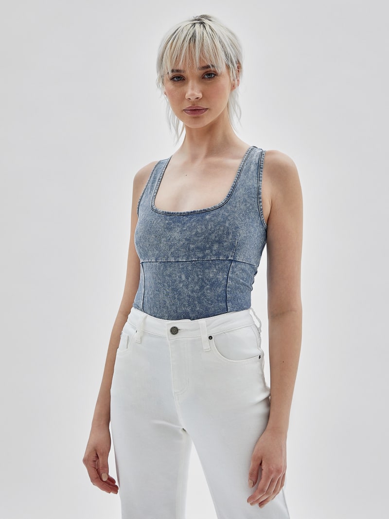 Guess GUESS Originals Washed Bodysuit - Secret Blue Multi Guess GUESS Originals Washed Bodysuit - Secret Blue Multi