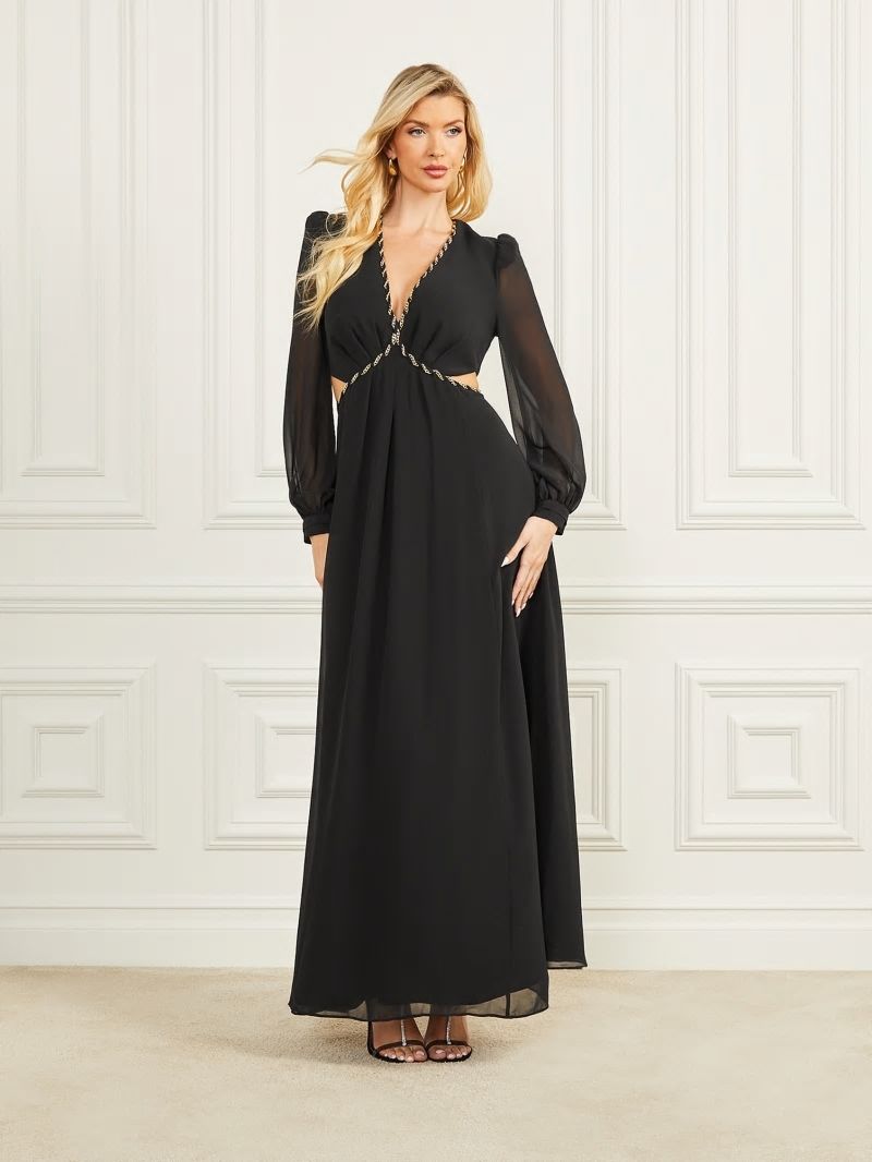 Guess Ursula Mesh Gown - Black Guess Ursula Mesh Gown - Black