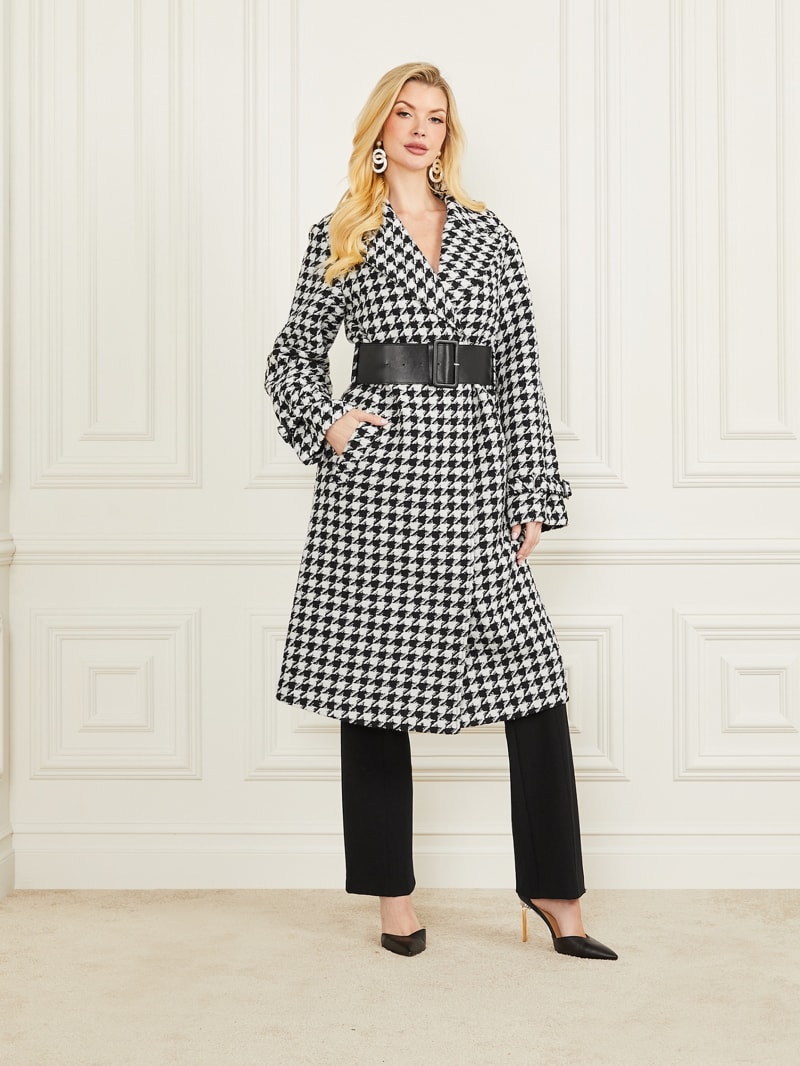 Guess Natasha Wool-Blend Coat - Pied De Poule Black/White Guess Natasha Wool-Blend Coat - Pied De Poule Black/White