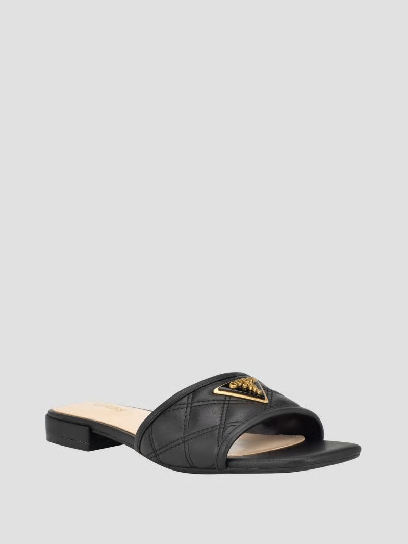 Guess Tameli Icon Slide Sandals - Black 001 Guess Tameli Icon Slide Sandals - Black 001