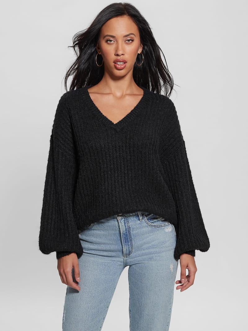 Guess Nara Wool-Blend Sweater - Black Guess Nara Wool-Blend Sweater - Black