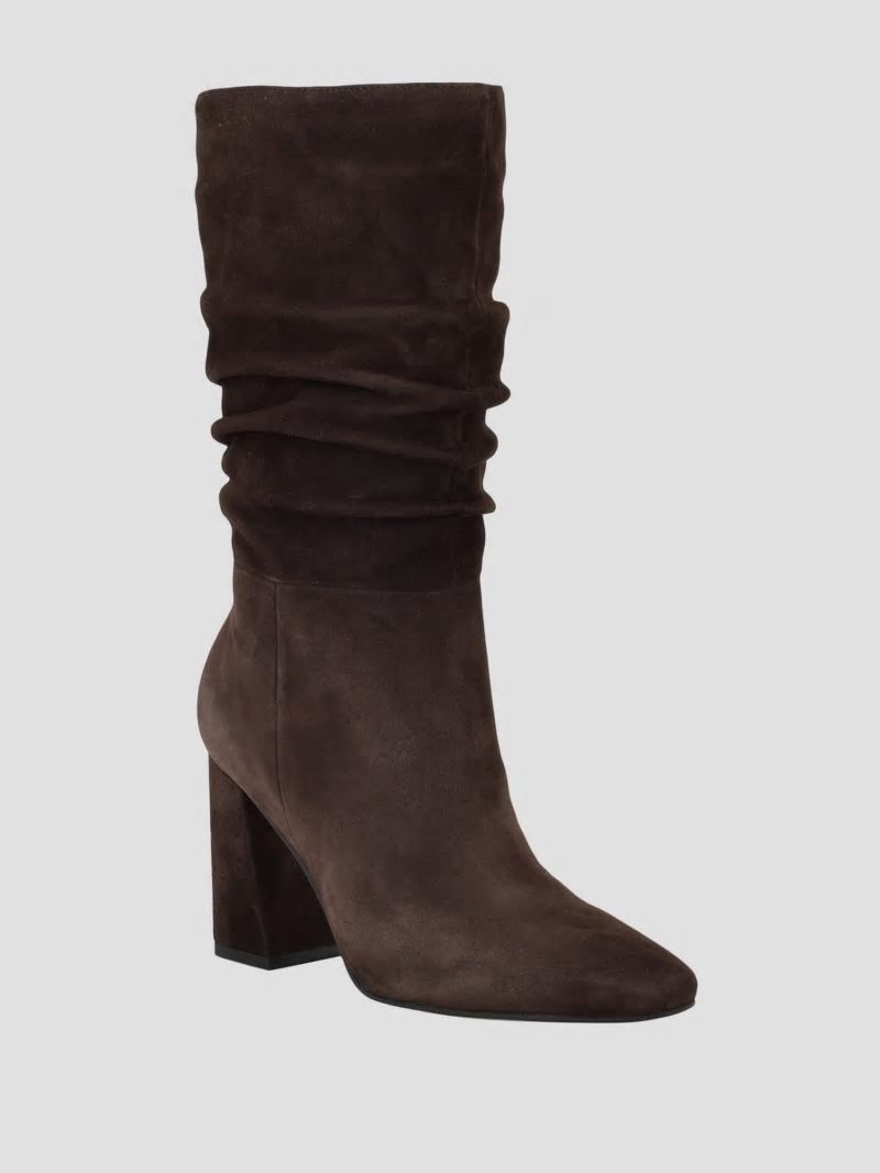 Guess Yeppy Suede Slouch Booties - Dark Brown Guess Yeppy Suede Slouch Booties - Dark Brown