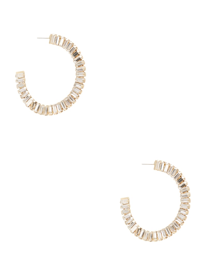 Guess Baguette Hoop Earrings - Gold Guess Baguette Hoop Earrings - Gold