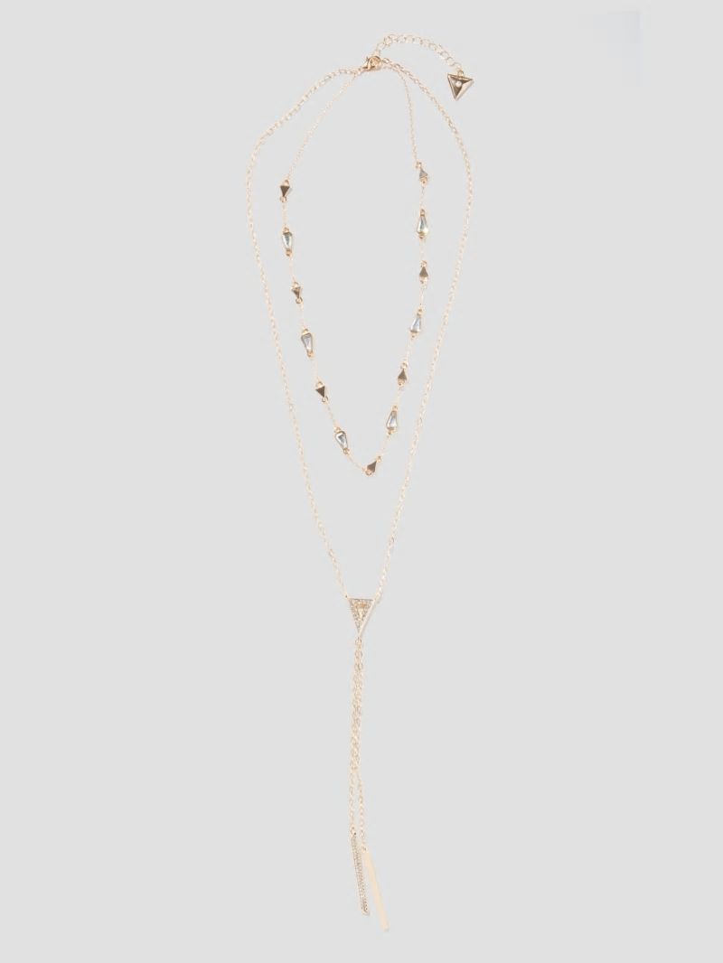 Guess Gold-Tone Layered Y Necklace - Gold Guess Gold-Tone Layered Y Necklace - Gold