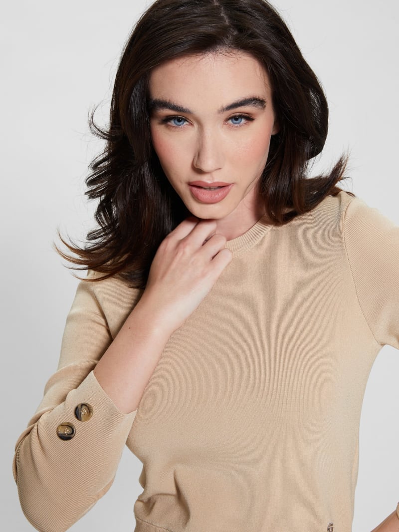 Guess Sophie Sweater Top - Foamy Taupe Guess Sophie Sweater Top - Foamy Taupe