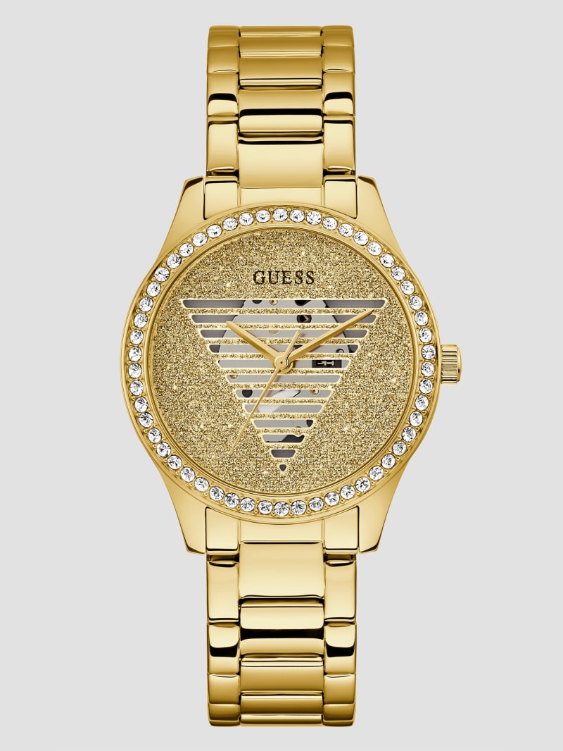 Guess Gold-Tone Logo Analog Watch - Gold Guess Gold-Tone Logo Analog Watch - Gold